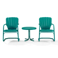 Ridgeland 3Pc Outdoor Metal Armchair Set