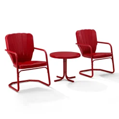 Ridgeland 3Pc Outdoor Metal Armchair Set