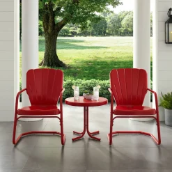 Ridgeland 3Pc Outdoor Metal Armchair Set