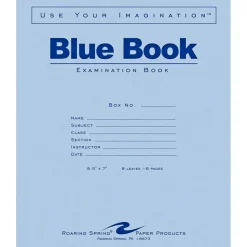 Roaring Spring Blue Book Wide-Ruled Examination Books, 7