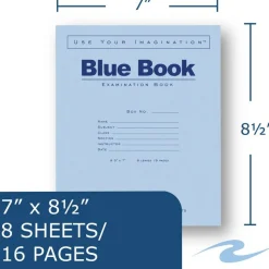 Roaring Spring Blue Book Wide-Ruled Examination Books, 7