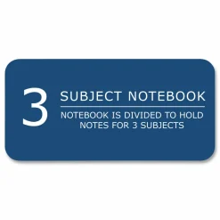 Roaring Spring Earthtones BioBased Paper Notebook, 3-Subject, College Rule, Randomly Assorted Cover Colors, (120) 11 x 9 Sheets, 24/Carton