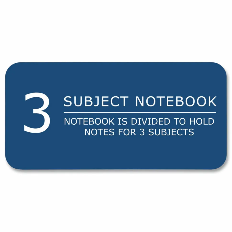 Roaring Spring Earthtones BioBased Paper Notebook, 3-Subject, College Rule, Randomly Assorted Cover Colors, (120) 11 x 9 Sheets, 24/Carton