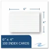 Roaring Spring Environotes Recycled Index Cards, Narrow Ruled, 4 x 6, White, 100 Cards, 36/Carton