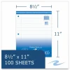 Roaring Spring Loose Leaf Paper, 8.5 x 11, 3-Hole Punched, College Rule, White, 100 Sheets/Pack, 48 Packs/Carton
