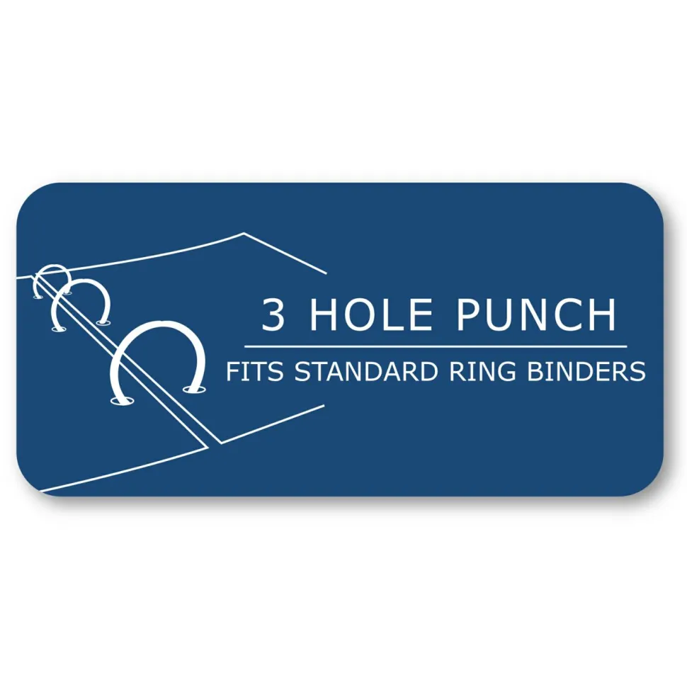 Roaring Spring Loose Leaf Paper, 8 x 10.5, 3-Hole Punched, Wide Rule, White, 100 Sheets/Pack, 48 Packs/Carton