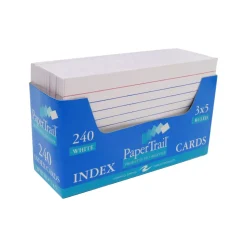 Roaring Spring Trayed Index Cards, Narrow Rule, 3 x 5, 240 Cards/Tray, 36/Carton