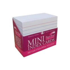 Roaring Spring Trayed Index Cards, Narrow Ruled, 3 x 2.5, 200/Tray, 36/Carton