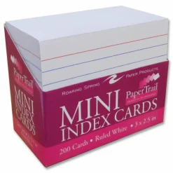 Roaring Spring Trayed Index Cards, Narrow Ruled, 3 x 2.5, 200/Tray, 36/Carton
