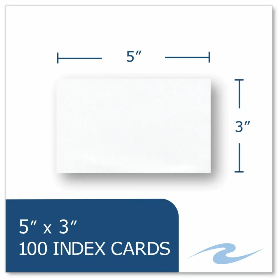 Roaring Spring White Index Cards, 3 x 5, 100 Cards, 36/Carton