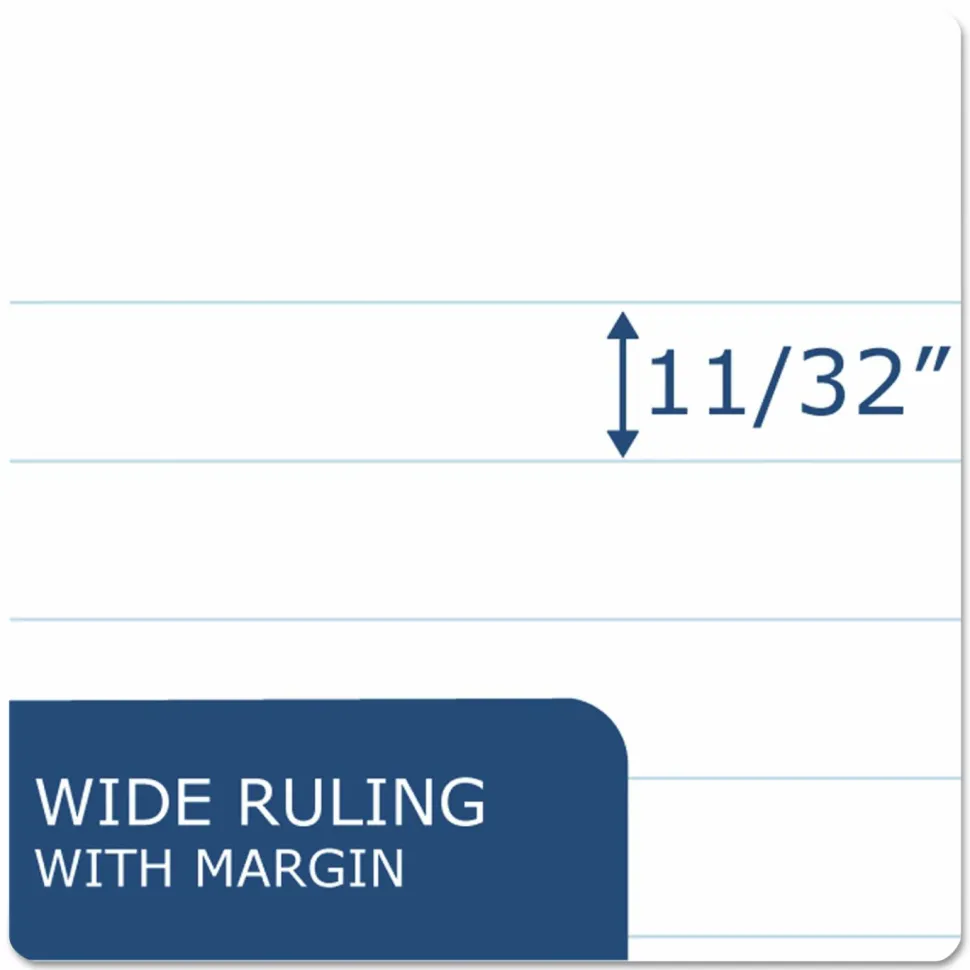 Roaring Spring Composition Book, 7 1/2" x 9 3/4", Wide Ruled, 100 Sheets, Black Marble