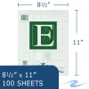 Roaring Spring Engineer Pad, Data Format (0.5" Margin) and Quadrille Rule (5 sq/in, 1 sq/in), (100) Light Green 8.5 x 11 Sheets, 24/Carton