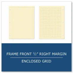 Roaring Spring Engineer Pad, Quadrille Rule (5 sq/in), (100) Buff 8.5 x 11 Sheets, 24/Carton