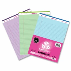 Roaring Spring EnviroShades Legal Notepads, Wide/Legal Rule, (40) Assorted Color 8.5 x 11 Sheets, 54/Carton