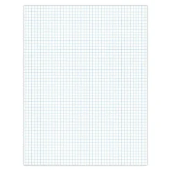 Roaring Spring Gummed Pad, Quadrille Rule (5 sq/in), (50) White 8.5 x 11 Sheets, 72/Carton