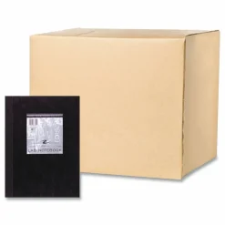 Roaring Spring Lab and Science Black Notebook, Quadrille Rule (5 sq/in), Black Cover, (60) 11 x 8.5 Sheets, 24/Carton