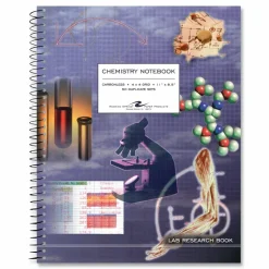 Roaring Spring Lab and Science Two-Part Carbonless Notebook, Quadrille Rule (4 sq/in), Multicolor Cover, (50) 11 x 8.5 Sheets, 12/Carton