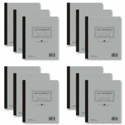Roaring Spring Lab and Science Two-Part Carbonless Notebook, Quadrille Rule (4 sq/in), Gray Cover, (50) 11 x 9.25 Sheets, 12/Carton