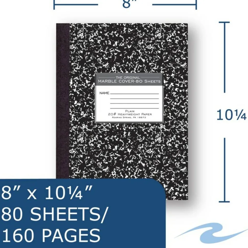 Roaring Spring Signature Collection Unruled Oversized Hard Cover Composition Book