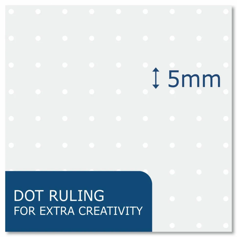 Roaring Spring Whitelines Notebook, Dotted Rule (5 mm), Gray/Orange Cover, (70) 8.25 x 5.75 Sheets, 12/Carton