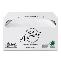 Rochester Midland Half-Fold Toilet Seat Covers, 100% Recycled, Case Of 1,000 Covers