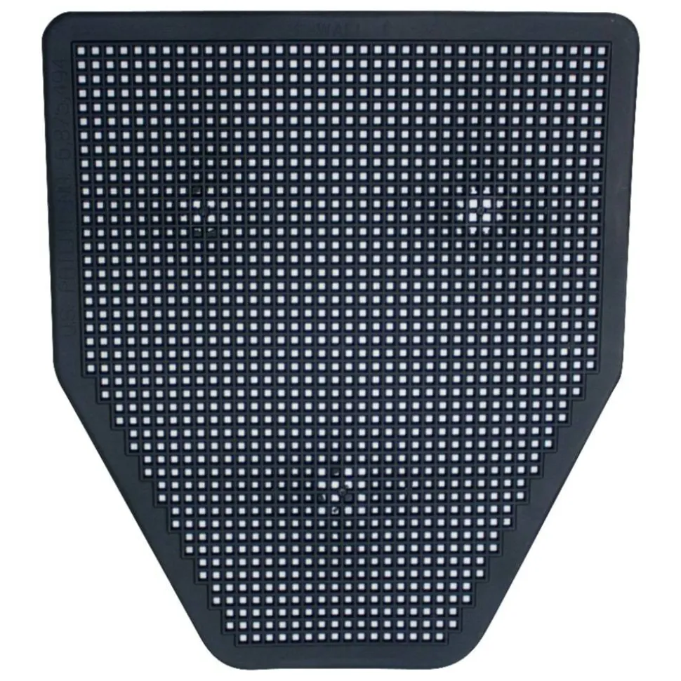 Rochester Midland Sanitary Urinal Floor Mats, Black, Pack Of 6