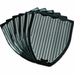 Rochester Midland Sanitary Urinal Floor Mats, Black, Pack Of 6