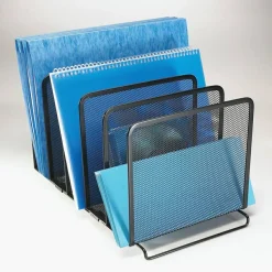 Rolodex Mesh Stacking Sorter, 5 Sections, Letter to Legal Size Files, 8.25" x 14.38" x 7.88", Black