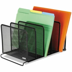 Rolodex Mesh Stacking Sorter, 5 Sections, Letter to Legal Size Files, 8.25
