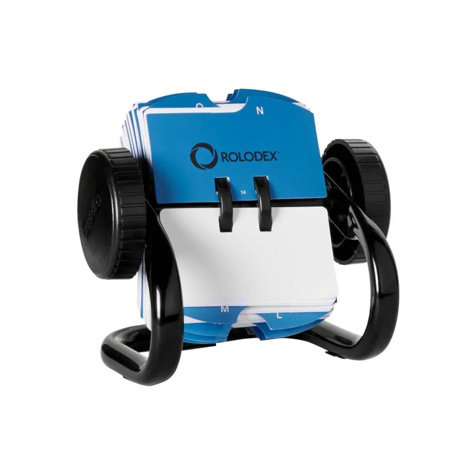 Rolodex Mini Classic Rotary Card File, 1 3/4" x 3 1/4", 250 Cards, Black