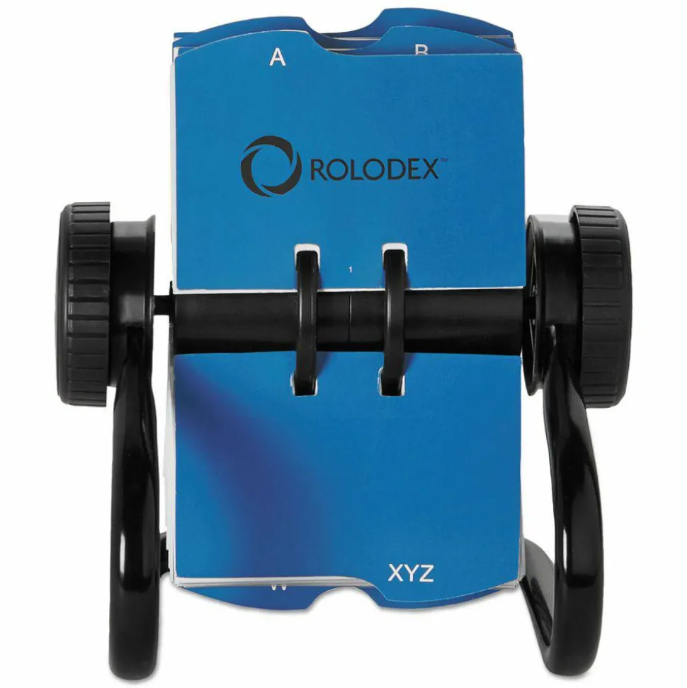 Rolodex Rotary Business Card File, 400-Card Capacity, Black