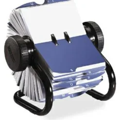 Rolodex Rotary Business Card File, 400-Card Capacity, Black