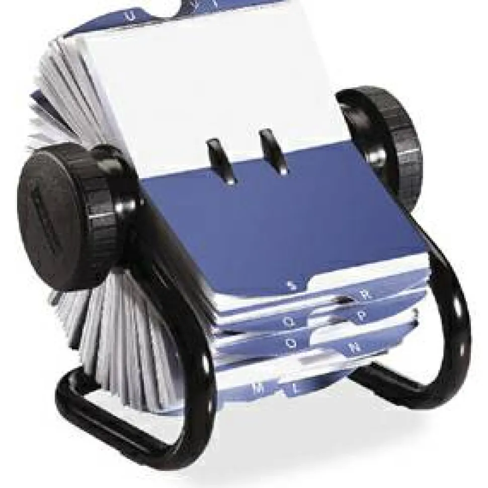 Rolodex Rotary Business Card File, 400-Card Capacity, Black
