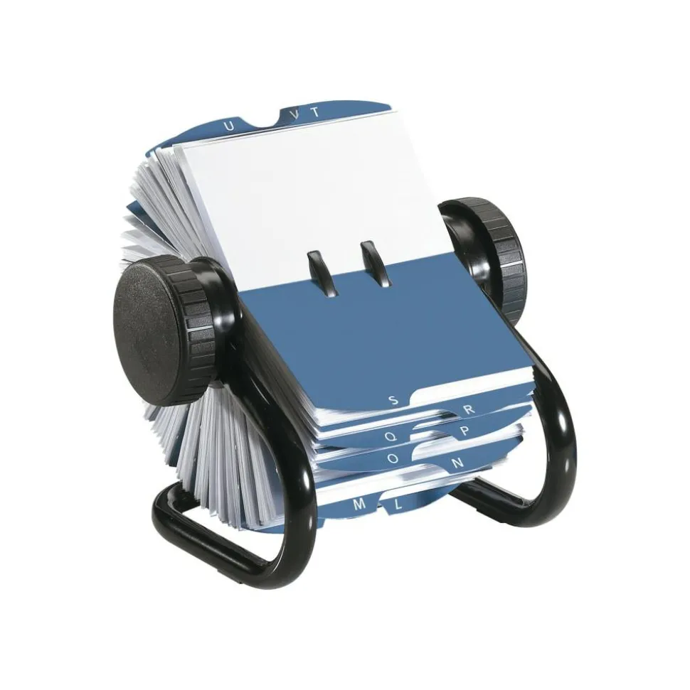 Rolodex Rotary Business Card File, 400-Card Capacity, Black