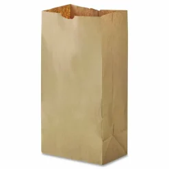 Ross & Wallace Paper Products Grocery Paper Bags, 12# Size, 50# Basis Weight, 7" x 4.38" x 13.75", Kraft, 500/Bundle