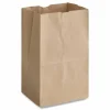 Ross & Wallace Paper Products Grocery Paper Bags, 20# Squat Size, Heavy-Duty, 50# Basis Weight, 8.13" x 5.88" x 12.5", Kraft, 500/Bundle