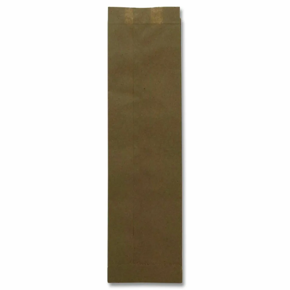Ross & Wallace Paper Products Grocery Paper Bags, Liquor Quart Size, 35# Basis Weight, 4.5 x 2.5 x 16, Brown, 500/Bundle