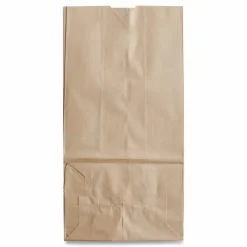 Ross & Wallace Paper Products Grocery Paper Bags, 16# Size, Heavy-Duty, 50# Basis Weight, 7.75" x 4.75" x 16", Kraft, 500/Bundle