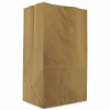 Ross & Wallace Paper Products Grocery Paper Bags, 1/8 BBL Squat Size, Heavy-Duty, 57# Basis Weight, 10.5" x 6.25" x 13.88", Kraft, 500/Bundle