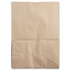 Ross & Wallace Paper Products Grocery Paper Bags, 1/8 BBL Squat Size, Heavy-Duty, 57# Basis Weight, 10.5" x 6.25" x 13.88", Kraft, 500/Bundle
