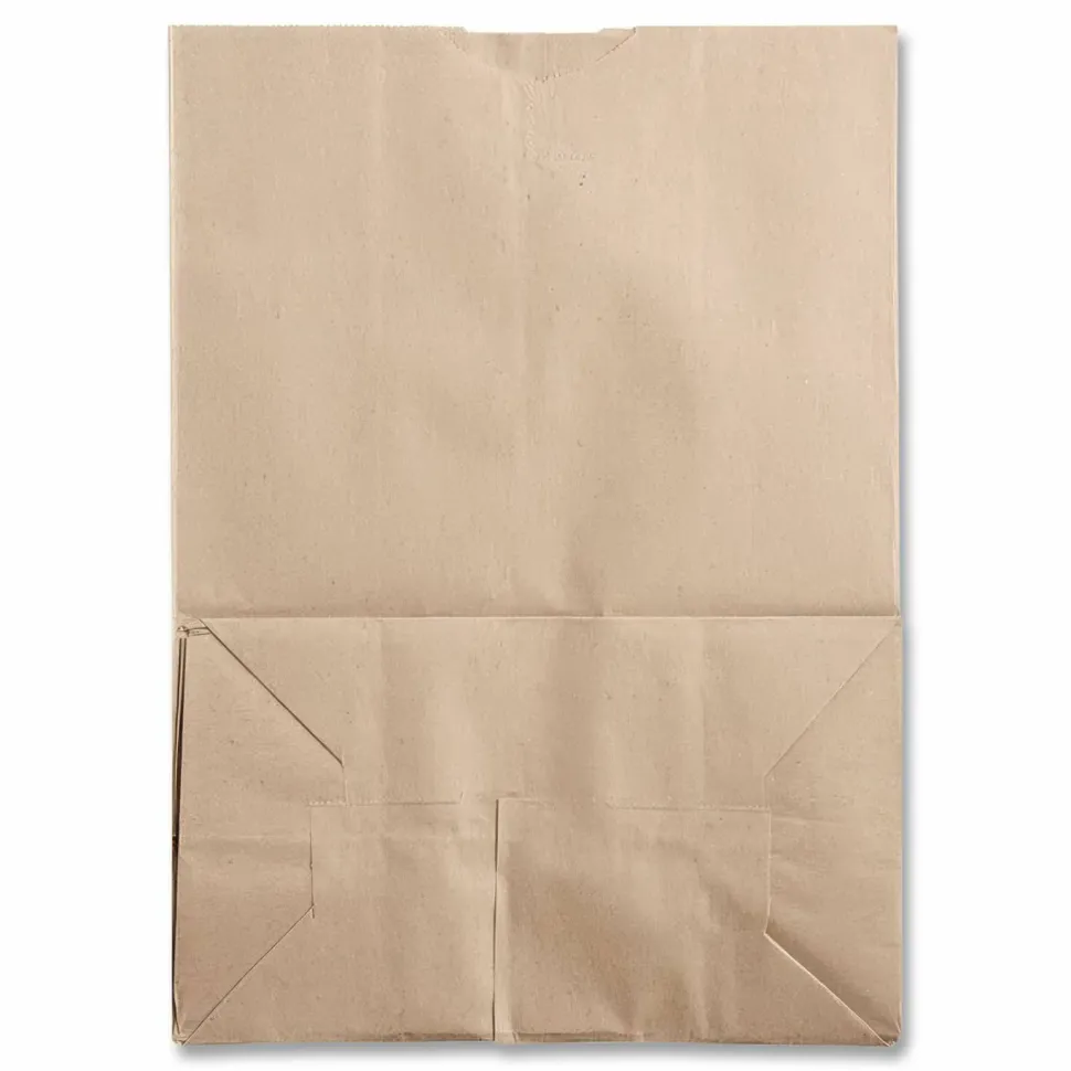 Ross & Wallace Paper Products Grocery Paper Bags, 1/8 BBL Squat Size, Heavy-Duty, 57# Basis Weight, 10.5" x 6.25" x 13.88", Kraft, 500/Bundle