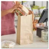 Ross & Wallace Paper Products Grocery Paper Bags, 20# Size, Extra-Heavy-Duty, 60# Basis Weight, 8.25" x 5.25" x 16.13", Kraft, 500/Bundle