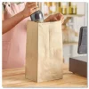 Ross & Wallace Paper Products Grocery Paper Bags, 25# Squat Size, Extra-Heavy-Duty, 60# Basis Weight, 8.25" x 5.25" x 16.13", Kraft, 500/Bundle