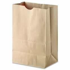 Ross & Wallace Paper Products Grocery Paper Bags, 1/6 BBL Size, Heavy-Duty, 52# Basis Weight, 12