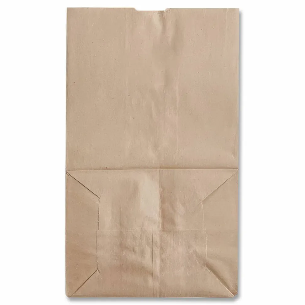 Ross & Wallace Paper Products Grocery Paper Bags, 20# Squat Size, 40# Basis Weight, 8.13" x 5.88" x 12.5", Kraft, 500/Bundle