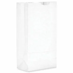 Ross & Wallace Paper Products Grocery Paper Bags, 10# Size, 35# Basis Weight, 7" x 4.38" x 13.75", White, 500/Bundle