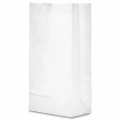 Ross & Wallace Paper Products Grocery Paper Bags, 10# Size, 35# Basis Weight, 7" x 4.38" x 13.75", White, 500/Bundle