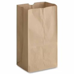 Ross & Wallace Paper Products Grocery Paper Bags, 20# Squat Size, Extra-Heavy-Duty, 60# Basis Weight, 8.13" x 5.88" x 12.5", Kraft, 500/Bundle