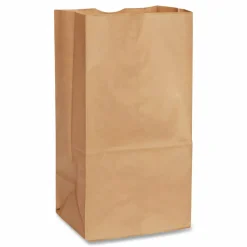 Ross & Wallace Paper Products Grocery Paper Bags, 20# Size, Heavy-Duty, 50# Basis Weight, 8.25" x 5.25" x 16.13", Kraft, 500/Bundle