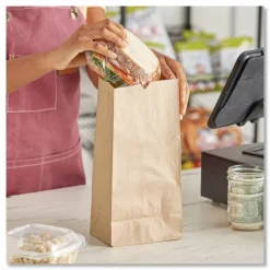 Ross & Wallace Paper Products Grocery Paper Bags, 3# Size, 30# Basis Weight, 4.74